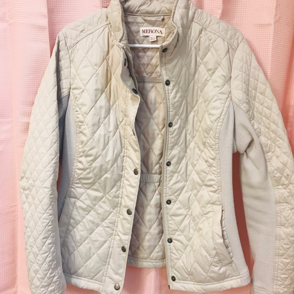 Quilted merona tan jacket xxl